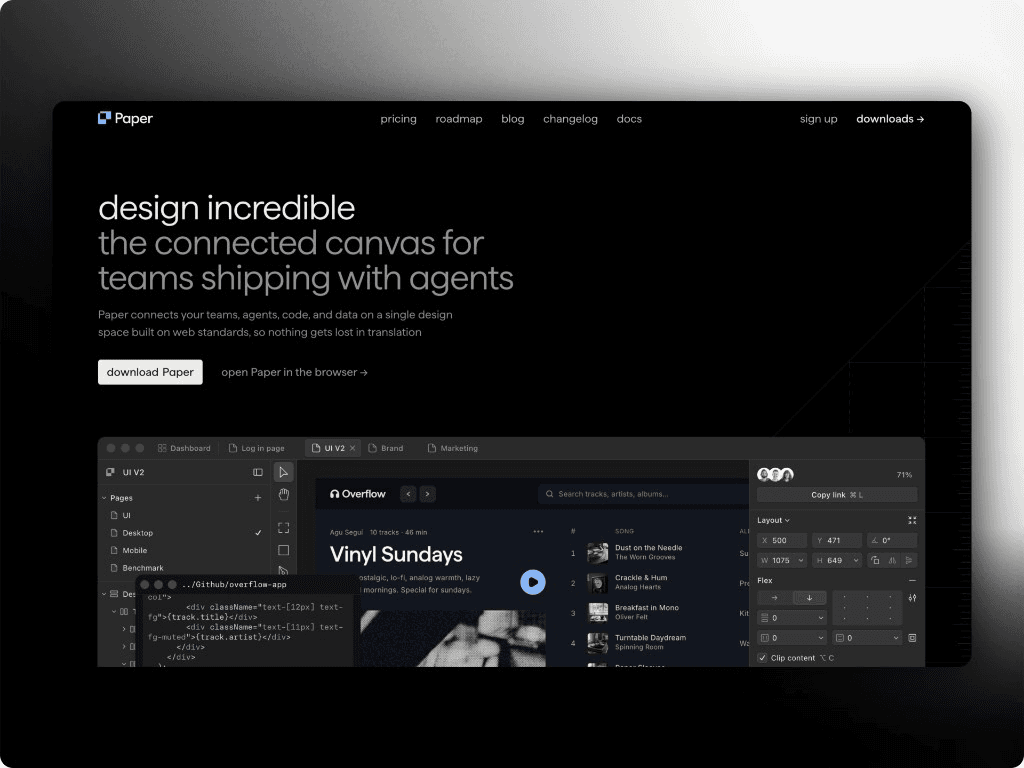 Exemplo de screenshot no preview do editor